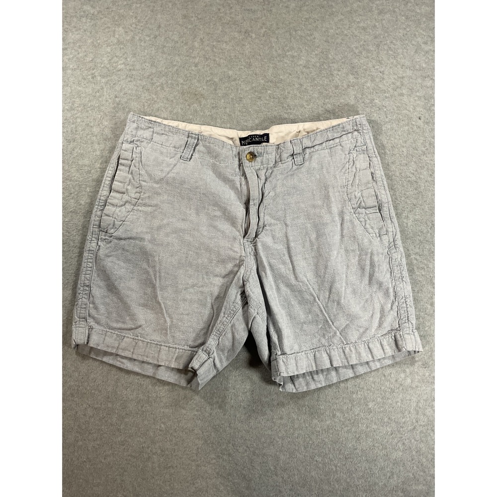 J.Crew Mercantile Mens Linen Cotton Blend Shorts Size 33 7" Inseam 2407